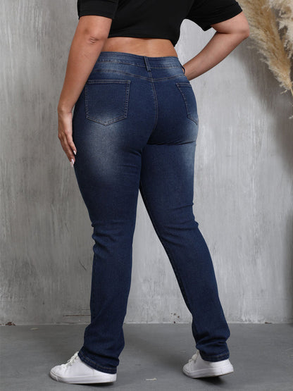 High-Waisted Stretch Skinny Fit Jeans