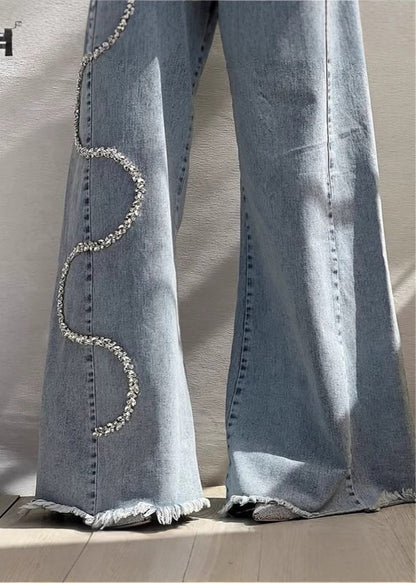Lola Rhinestone Wide Leg Jeans