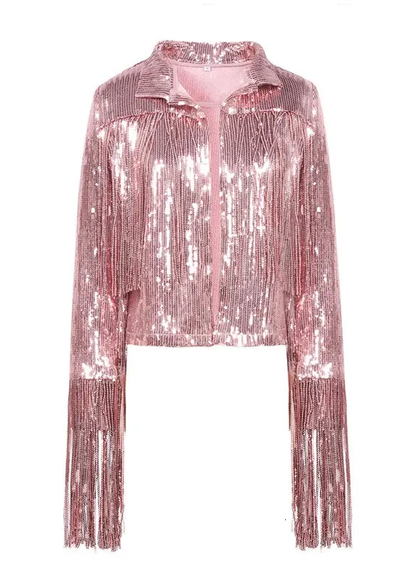 Hip Cowgirl Rodeo Tassel Sequin Jacket