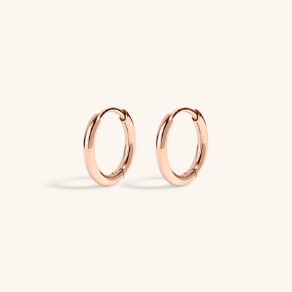 Classic Huggie Hoops in Titanium
