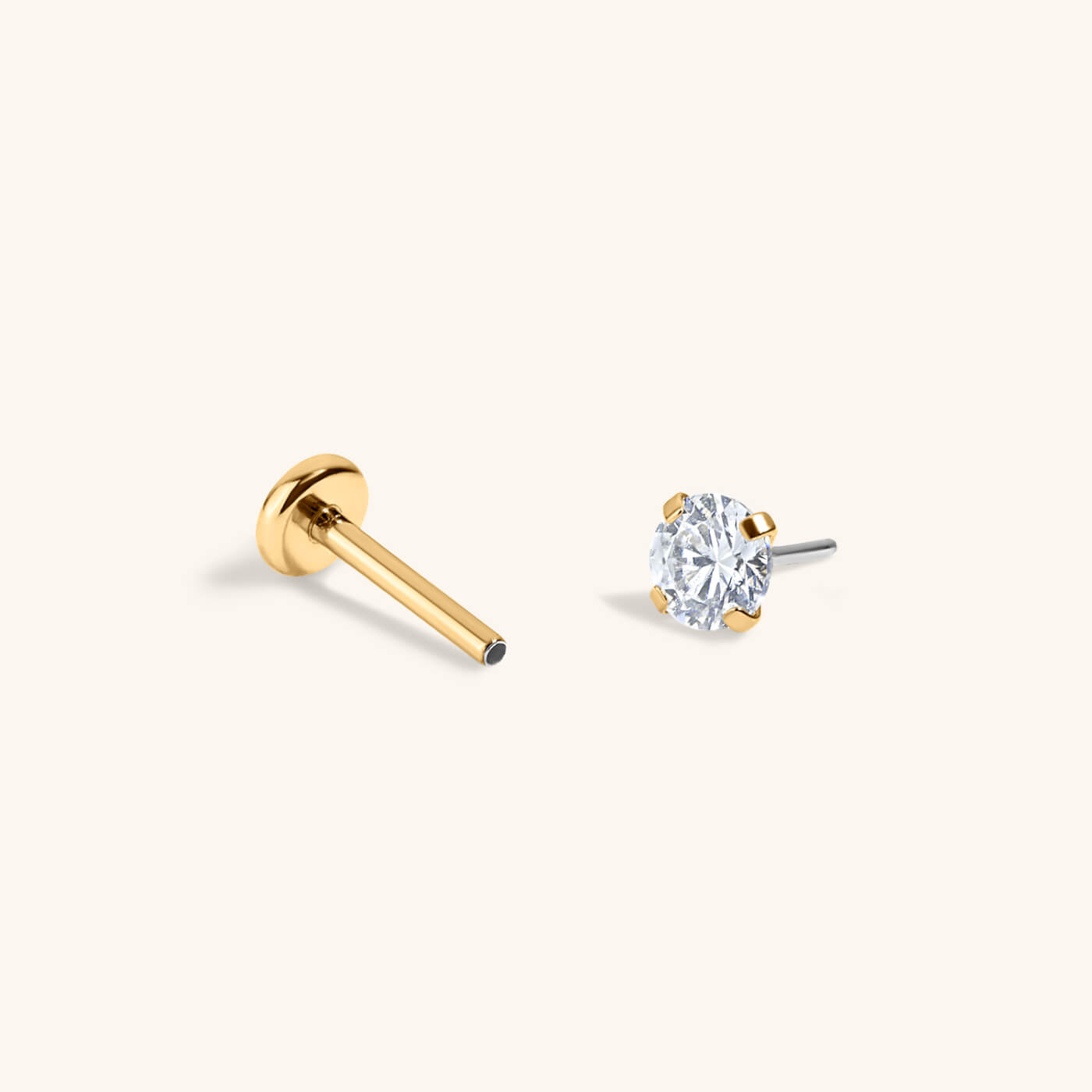 Celestial Crystal Push Pin Flat Back Earring