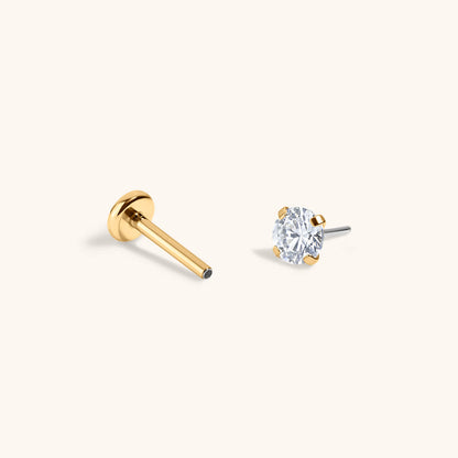 Celestial Crystal Push Pin Flat Back Earring