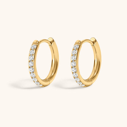 Eternity Hoop Earrings in Titanium