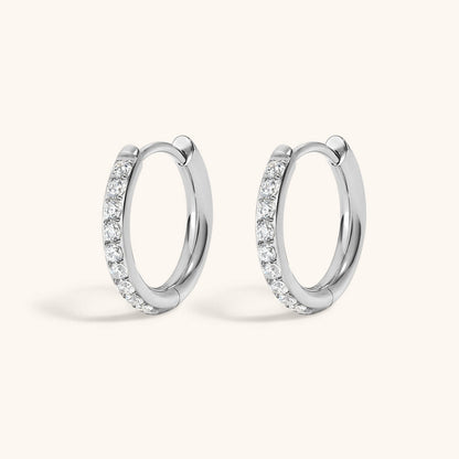 Eternity Hoop Earrings in Titanium
