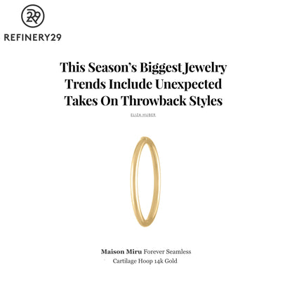 Forever Seamless Hoop in 14k Gold